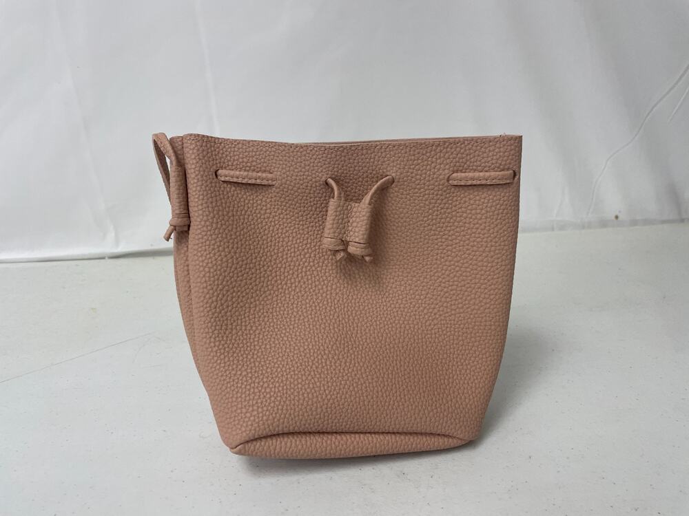 Macy's Drawstring Bucket Bag Light Salmon Pink Single Strap Crossbody Bag